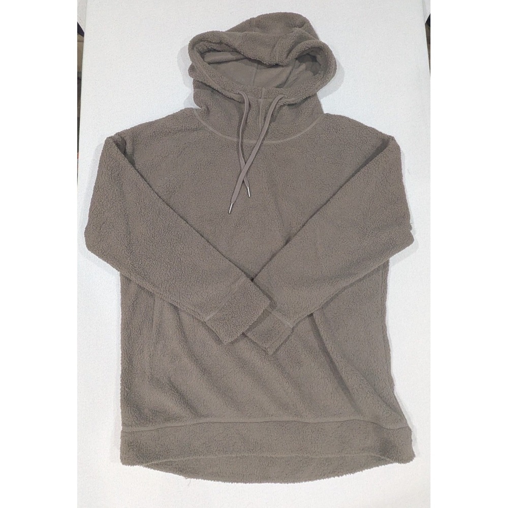 32 Degrees Heat Hoodie Women Large Brown Excellent Sherpa Fleece Pullover